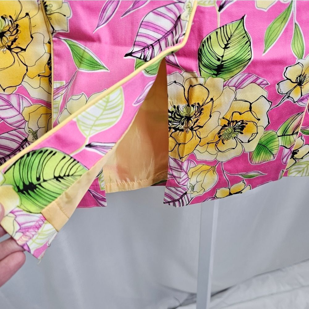 Bob Mackie Studio Pink Floral Skirt Size 10 - Picture 4 of 9